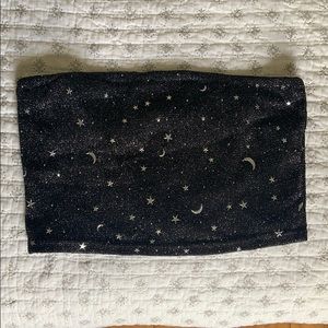 Sparkly Moon and Stars Tube Top